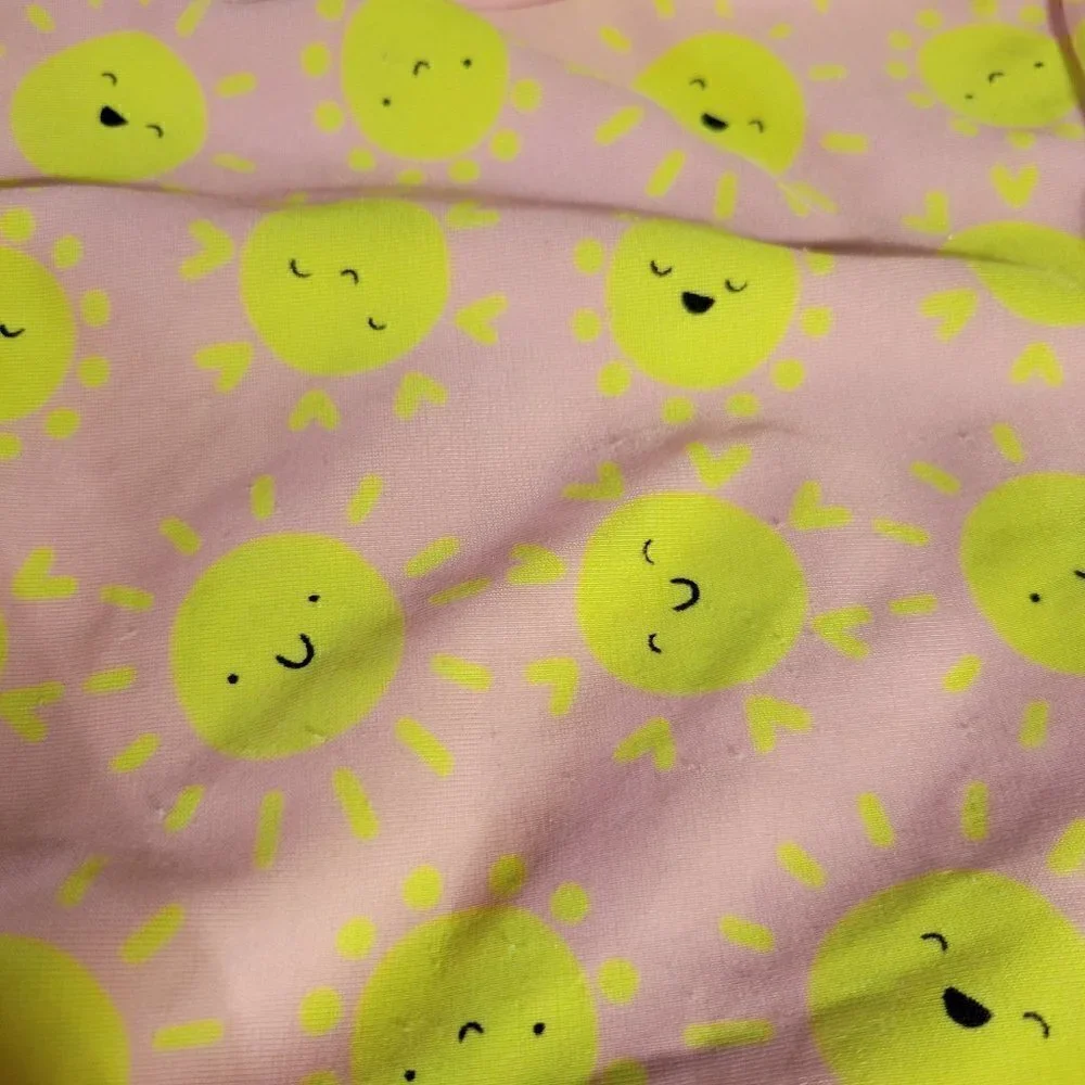 Cat & Jack Girls Swimsuit Top Pink And Yellow Sun's Size 18M